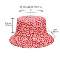 Unisex Funny Streetwear Brain Wide Eaves Bucket Hat main image 2