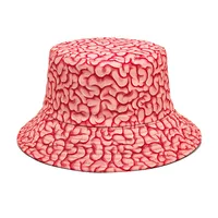 Unisex Funny Streetwear Brain Wide Eaves Bucket Hat main image 3