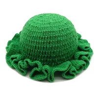 Women's Elegant Simple Style Solid Color Ruffles Wool Cap main image 3