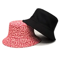 Unisex Funny Streetwear Brain Wide Eaves Bucket Hat main image 1