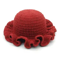 Women's Elegant Simple Style Solid Color Ruffles Wool Cap sku image 1