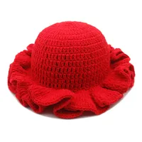 Women's Elegant Simple Style Solid Color Ruffles Wool Cap sku image 9