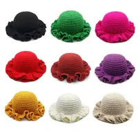 Women's Elegant Simple Style Solid Color Ruffles Wool Cap main image 1