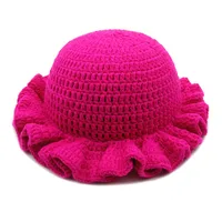 Women's Elegant Simple Style Solid Color Ruffles Wool Cap sku image 8