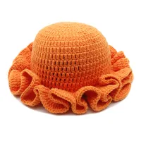 Women's Elegant Simple Style Solid Color Ruffles Wool Cap sku image 4