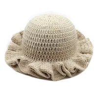 Women's Elegant Simple Style Solid Color Ruffles Wool Cap sku image 10
