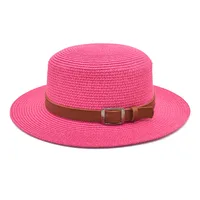 Unisex Vacation Simple Style Color Block Big Eaves Straw Hat sku image 6
