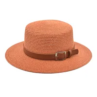 Unisex Vacation Simple Style Color Block Big Eaves Straw Hat sku image 22