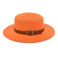Unisex Vacation Simple Style Color Block Big Eaves Straw Hat sku image 5