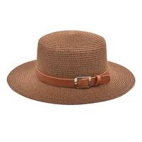 Unisex Vacation Simple Style Color Block Big Eaves Straw Hat sku image 9