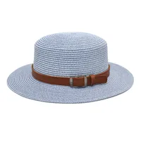 Unisex Vacation Simple Style Color Block Big Eaves Straw Hat sku image 13