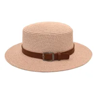 Unisex Vacation Simple Style Color Block Big Eaves Straw Hat sku image 21
