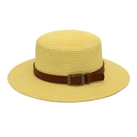 Unisex Vacation Simple Style Color Block Big Eaves Straw Hat sku image 25