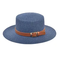 Unisex Vacation Simple Style Color Block Big Eaves Straw Hat sku image 8