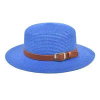 Unisex Vacation Simple Style Color Block Big Eaves Straw Hat sku image 12