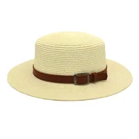 Unisex Vacation Simple Style Color Block Big Eaves Straw Hat sku image 16