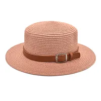 Unisex Vacation Simple Style Color Block Big Eaves Straw Hat sku image 20