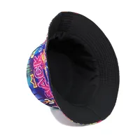 Unisex Hip-Hop Streetwear Human Letter Printing Wide Eaves Bucket Hat main image 3