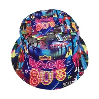 Unisex Hip-Hop Streetwear Human Letter Printing Wide Eaves Bucket Hat main image 5