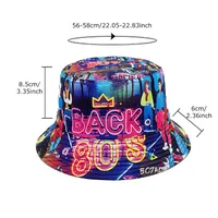 Unisex Hip-Hop Streetwear Human Letter Printing Wide Eaves Bucket Hat main image 2