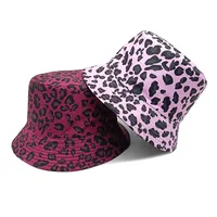 Unisex Streetwear Leopard Wide Eaves Bucket Hat main image 3