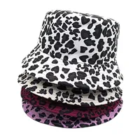Unisex Streetwear Leopard Wide Eaves Bucket Hat main image 1