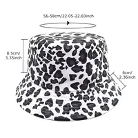 Unisex Streetwear Leopard Wide Eaves Bucket Hat main image 2