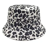 Unisex Streetwear Leopard Wide Eaves Bucket Hat sku image 2