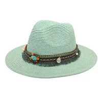 Unisex Retro Streetwear Geometric Big Eaves Straw Hat sku image 18