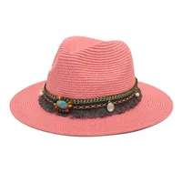 Unisex Retro Streetwear Geometric Big Eaves Straw Hat sku image 4