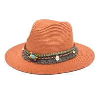 Unisex Retro Streetwear Geometric Big Eaves Straw Hat sku image 22
