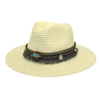 Unisex Retro Streetwear Geometric Big Eaves Straw Hat sku image 16