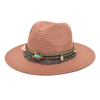 Unisex Retro Streetwear Geometric Big Eaves Straw Hat sku image 20
