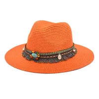 Unisex Retro Streetwear Geometric Big Eaves Straw Hat sku image 5