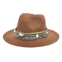 Unisex Retro Streetwear Geometric Big Eaves Straw Hat sku image 9