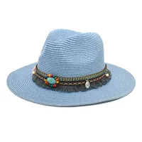 Unisex Retro Streetwear Geometric Big Eaves Straw Hat sku image 13