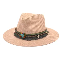 Unisex Retro Streetwear Geometric Big Eaves Straw Hat sku image 21