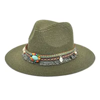 Unisex Retro Streetwear Geometric Big Eaves Straw Hat sku image 15