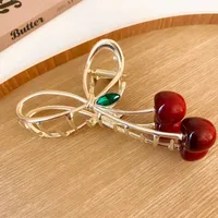 Vacation Simple Style Women's Cherry Alloy Plating Hair Claws sku image 2
