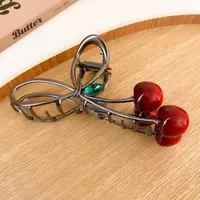 Vacation Simple Style Women's Cherry Alloy Plating Hair Claws main image 3