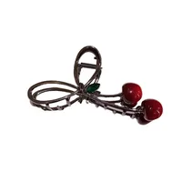 Vacation Simple Style Women's Cherry Alloy Plating Hair Claws main image 4