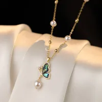 Vacation Simple Style Butterfly Copper Inlay Rhinestones Pearl Women's Rings Bracelets Necklace main image 2