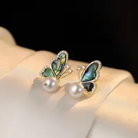 Vacation Simple Style Butterfly Copper Inlay Rhinestones Pearl Women's Rings Bracelets Necklace main image 3