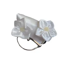 Women's Small Silk Flower Cute Square Clasp Frame Shoulder Bag Evening Bag main image 2