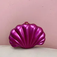 Women's Small Arylic Solid Color Classic Style Shell Lock Clasp Crossbody Bag main image 3