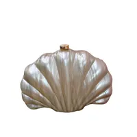 Women's Small Arylic Solid Color Classic Style Shell Lock Clasp Crossbody Bag main image 5