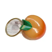 Women's Small PVC Persimmon Streetwear Round Lock Clasp Handbag Crossbody Bag main image 5