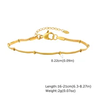 IG Style Simple Style Geometric 201 Stainless Steel 18K Gold Plated Snake Chain Bracelets In Bulk sku image 1