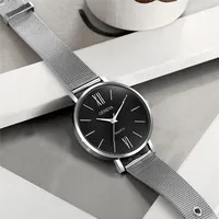 Retro Punk Solid Color Buckle Quartz main image 2