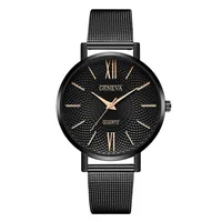 Retro Punk Solid Color Buckle Quartz sku image 3